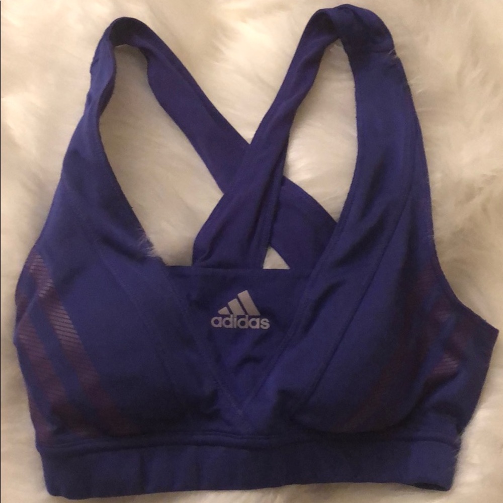 Adidas Purple Fitness Sports Bra Top